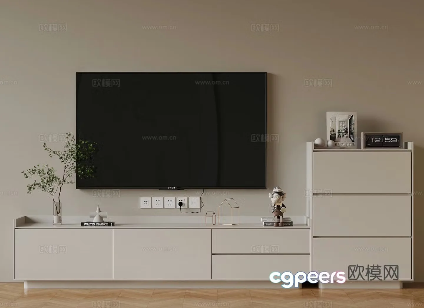 11 modern TV cabinet 3d model