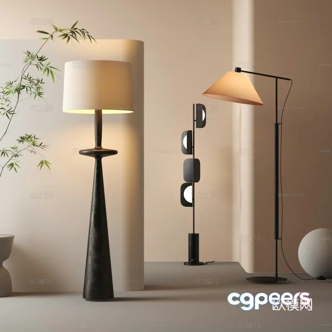 Modern floor lamp 3d model