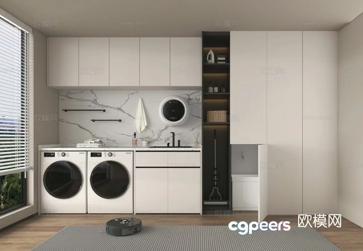 Washing cabinet Locker Storage cabinet 3D model