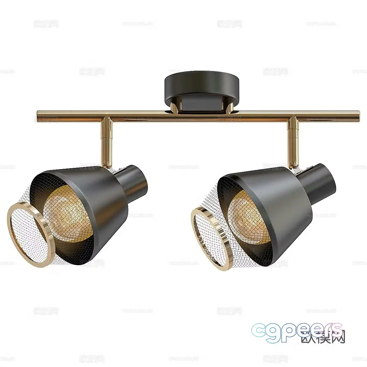 Track downlights track spotlights exhibition hall spotlights lighting spotlights retro spotlights decorative spotlights 3D model