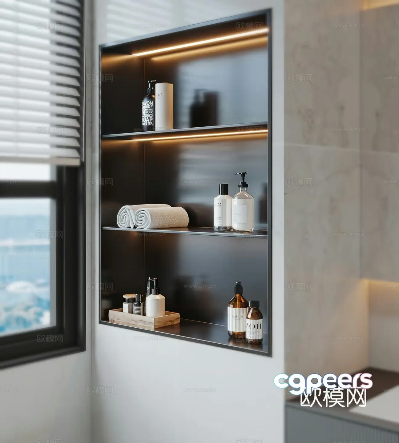 Modern bathroom bathroom 3d model
