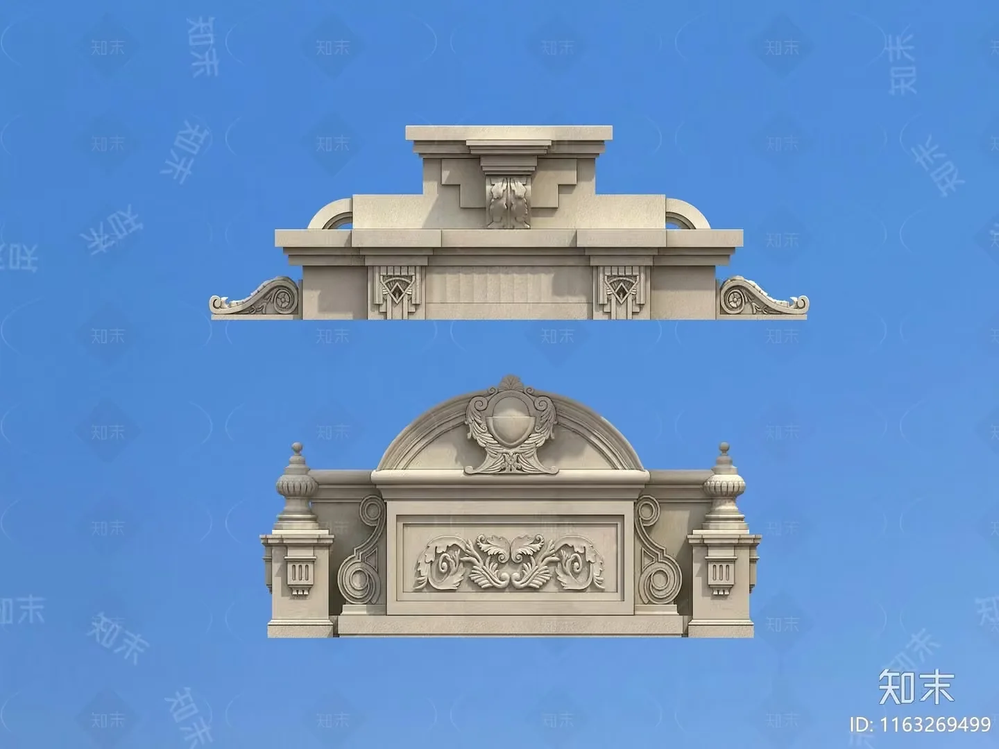 Classic Stone Fireplace 3D Model – 15365 – VRAY Render