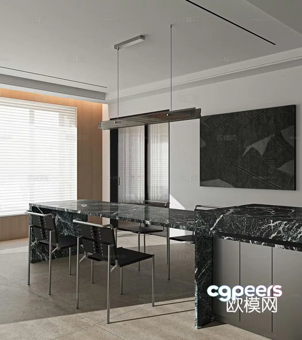 Modern restaurant 3d model
