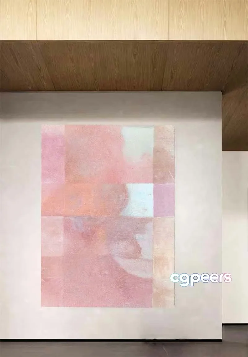 A Pink And White Abstract Art Piece 3D Model – 21710 – VRAY Render