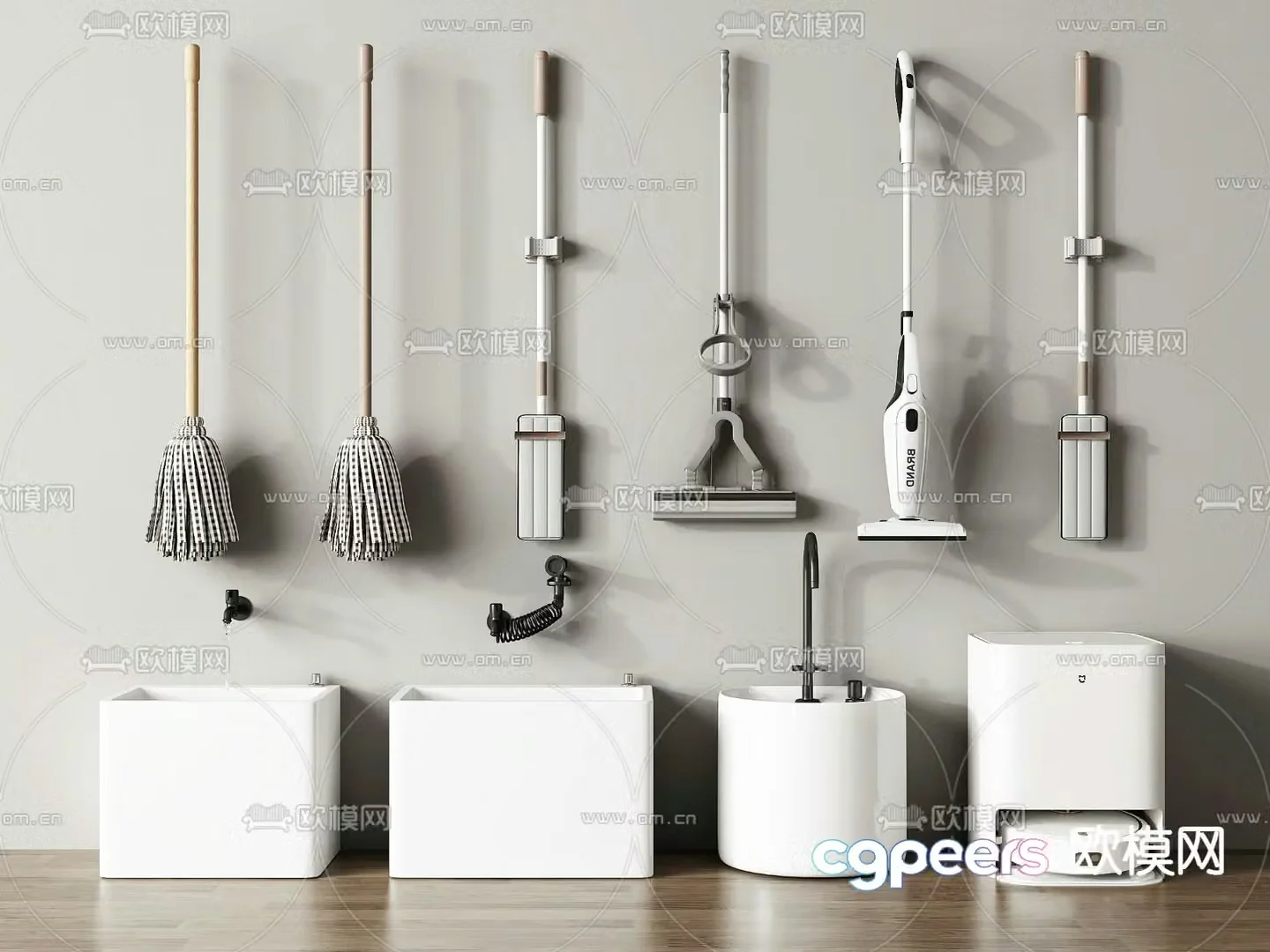 Detergents Mop Pool Mop 3D Model