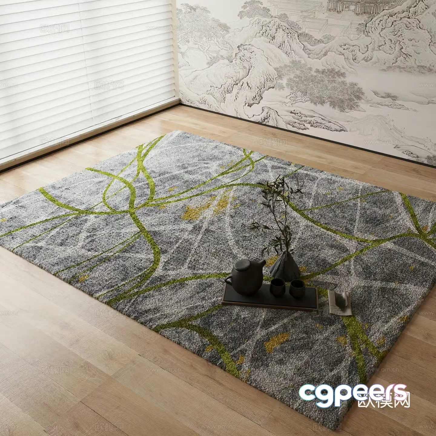 New Chinese carpet 3D model