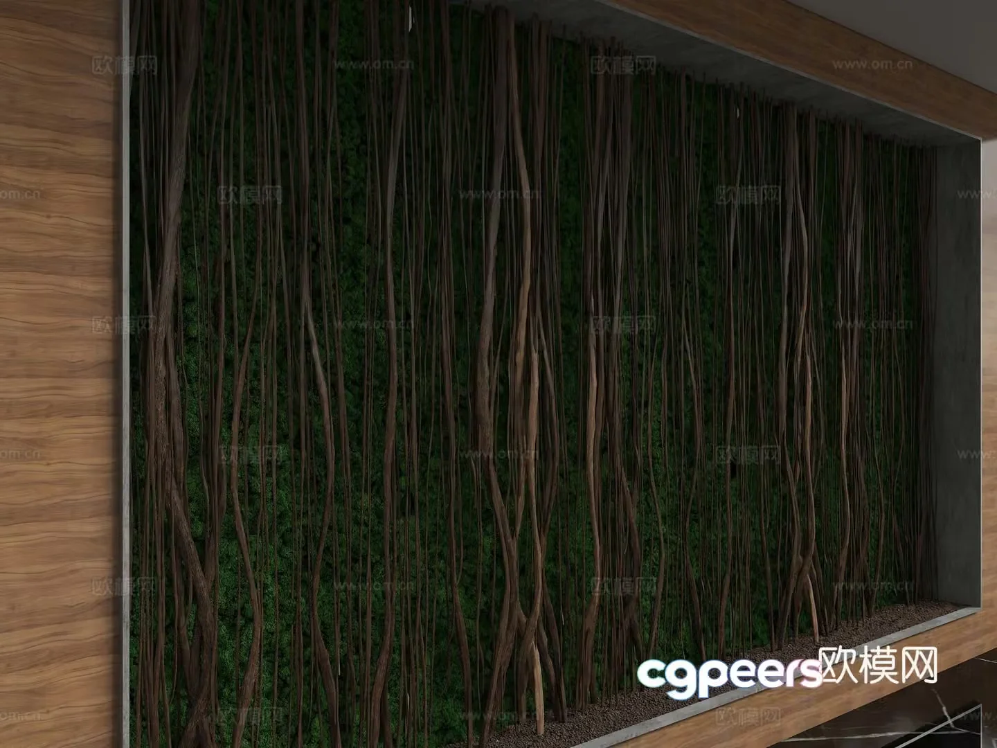 Modern background wall 3d model
