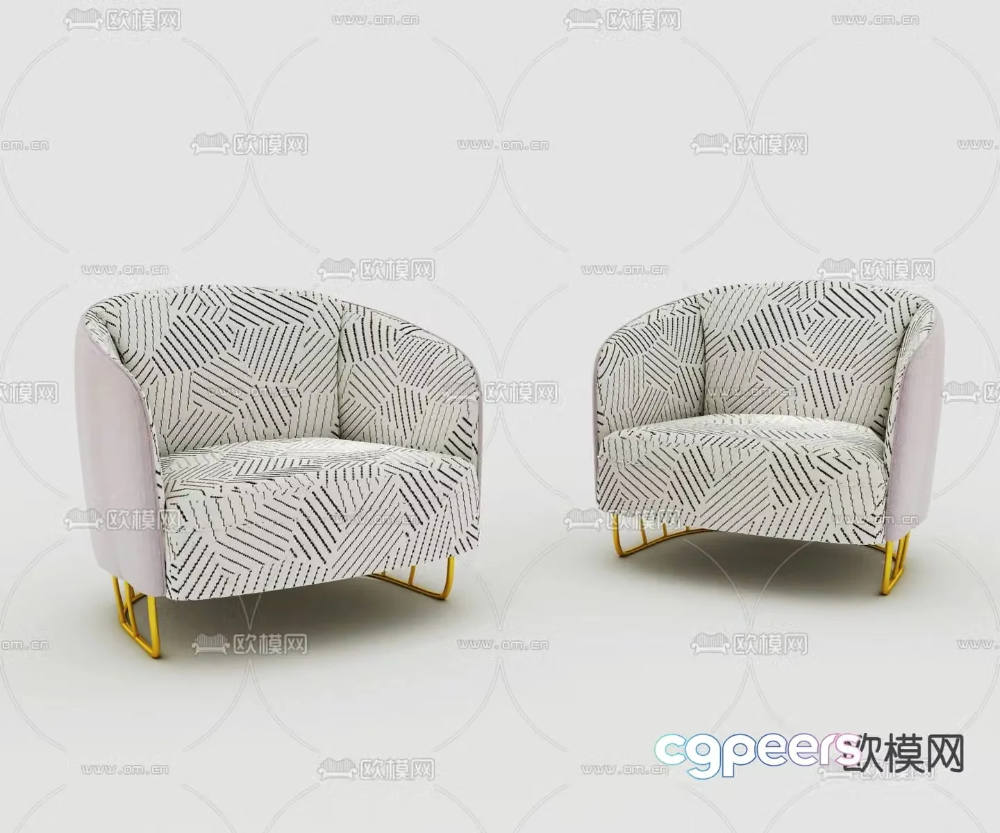 Modern single sofa 3d model