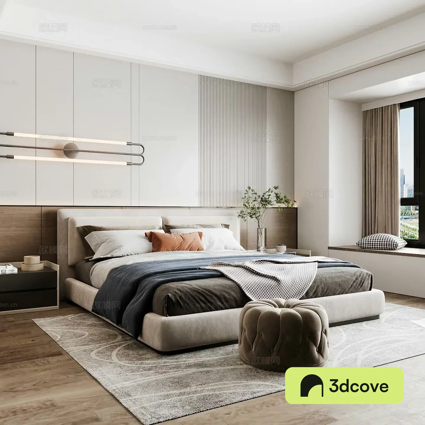 Modern home bedroom Modern bedroom Italian bedroom Simple bedroom Italian bed