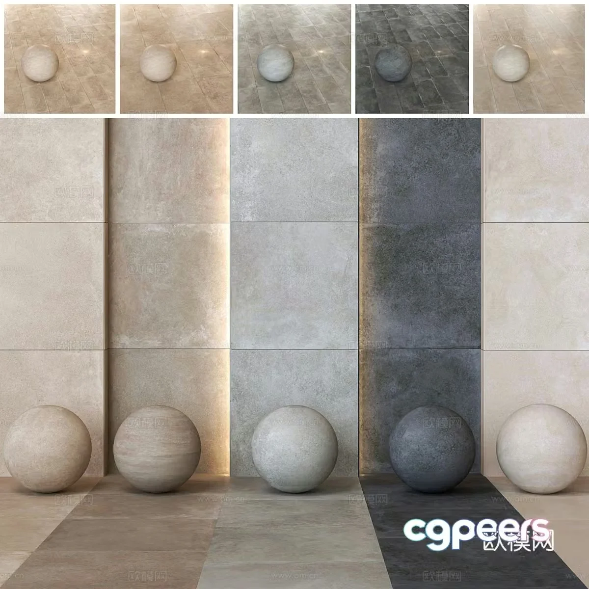 3d model of floor tiles