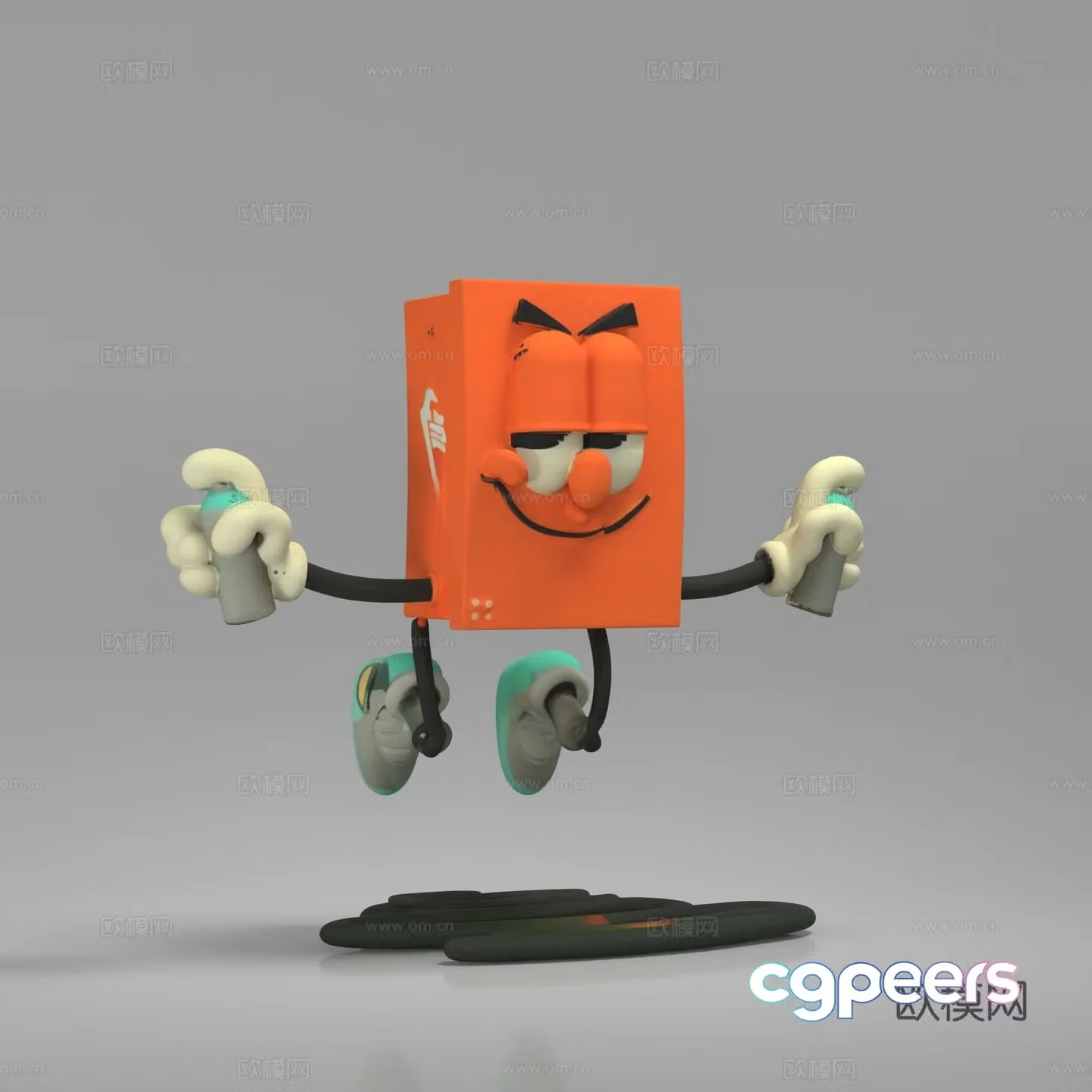 Cartoon Nike Shoe Box Game Character Toy 3D Model