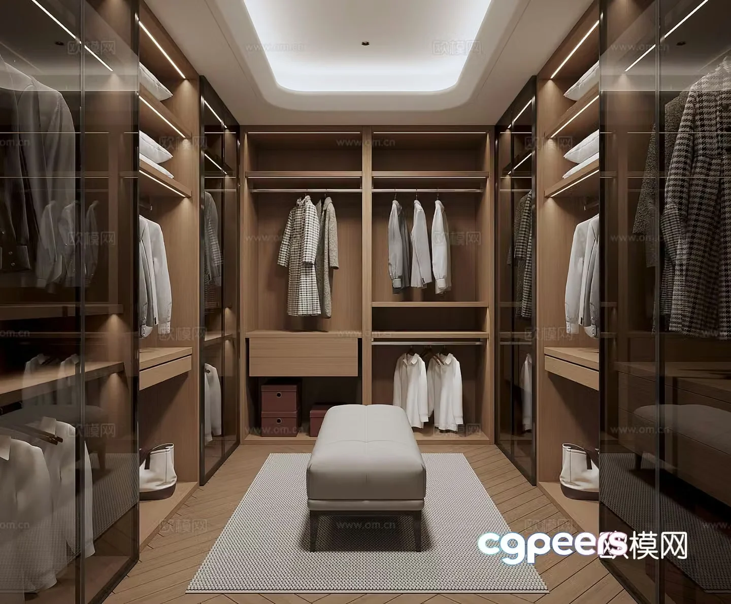Modern cloakroom 3d model