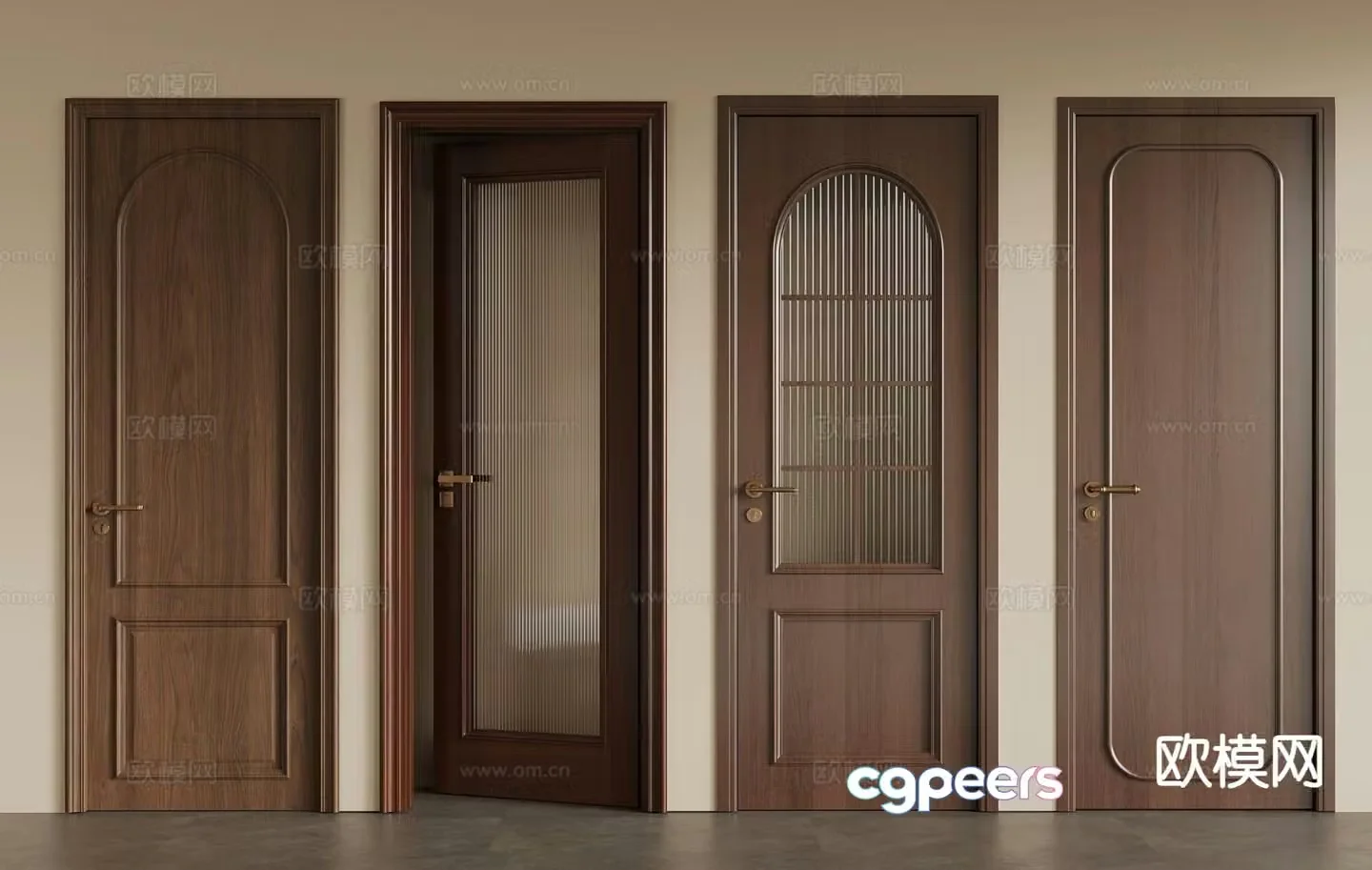 Wasabi door bedroom door kitchen and bathroom door 3D model