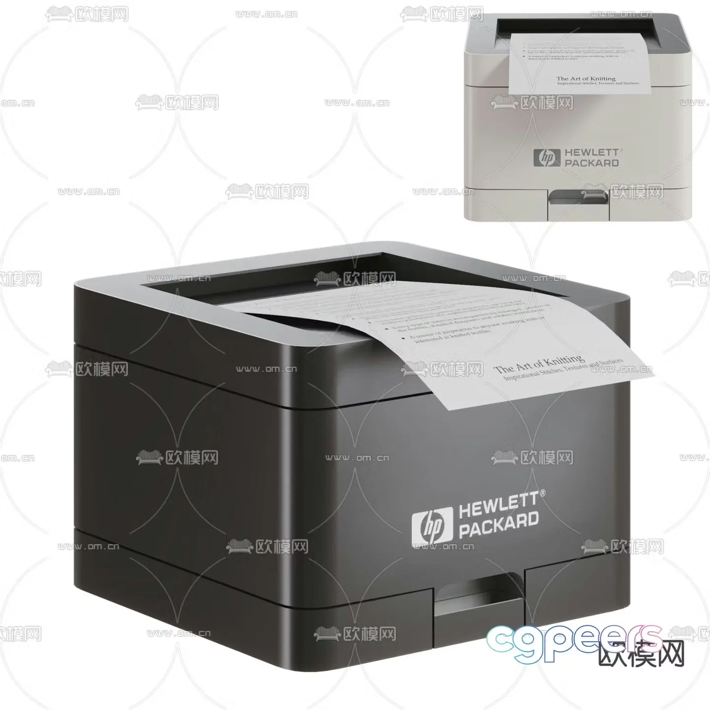 HP printer 3d model
