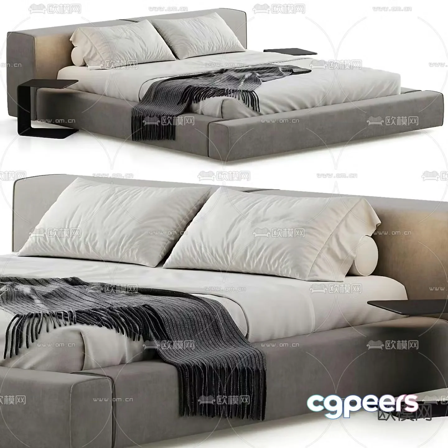 LDivani double bed 3d model