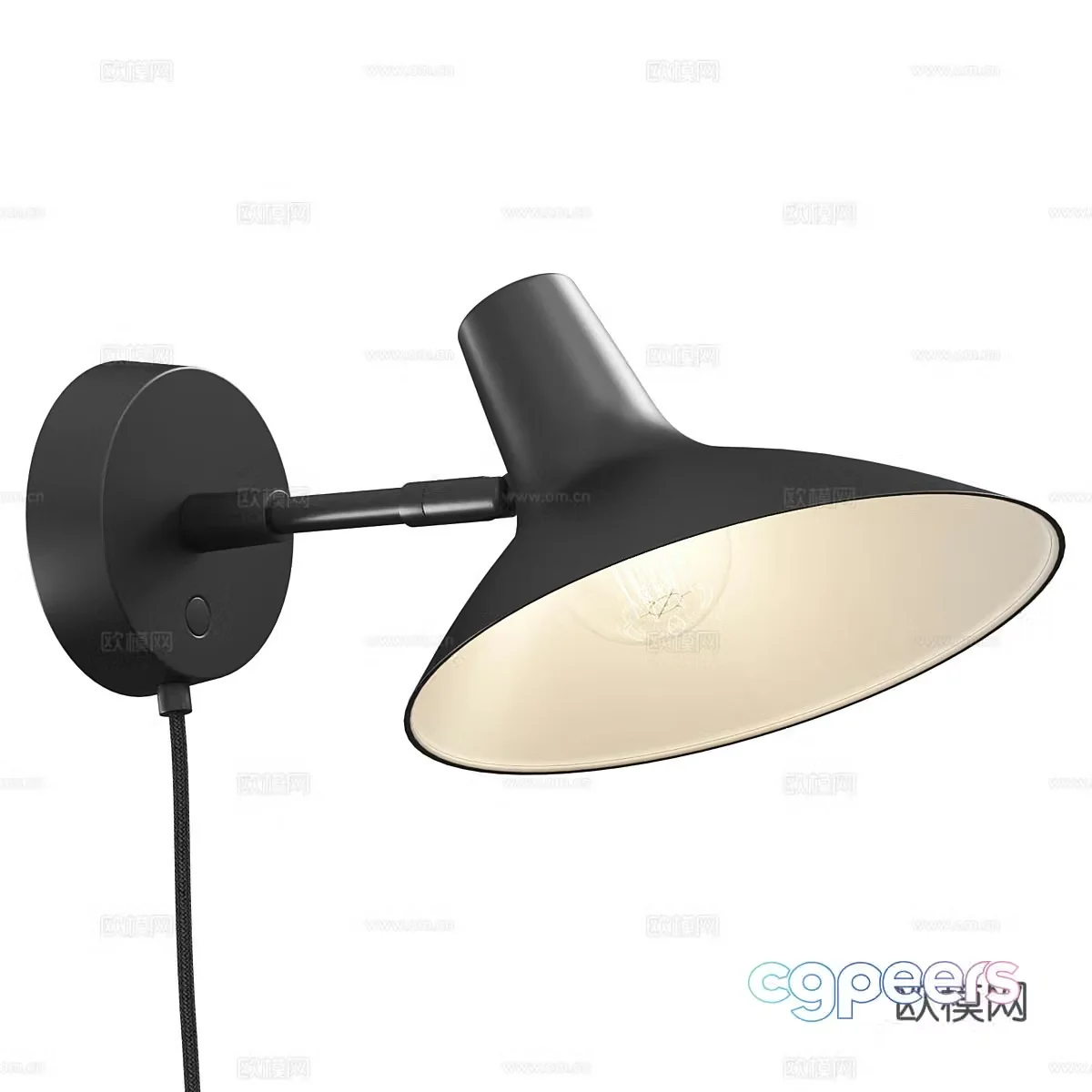 Darci short wall lamp 3D model