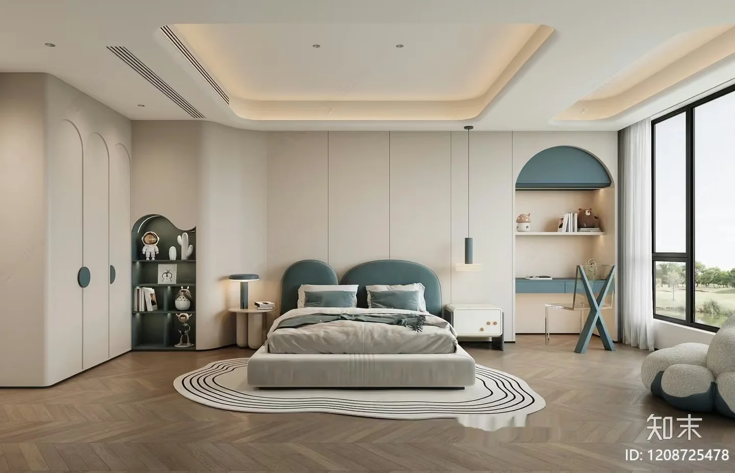 Cozy Modern Bedroom 3D Model – 3267 – VRAY Render
