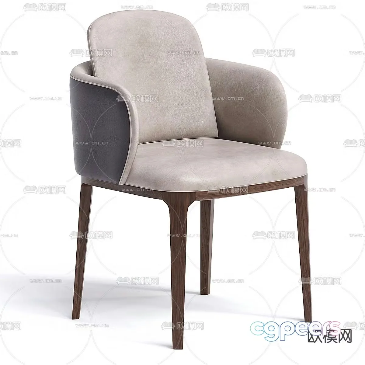 Manda chair dining chair 3d model