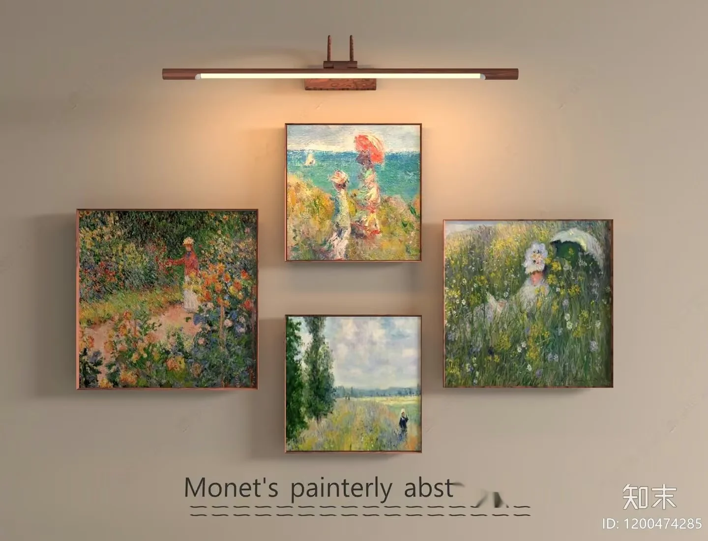 Four Framed Paintings 3D Model – 13976 – VRAY Render