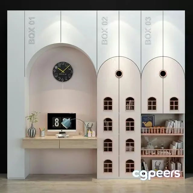 3ds Max Free – Furniture for a children 0196