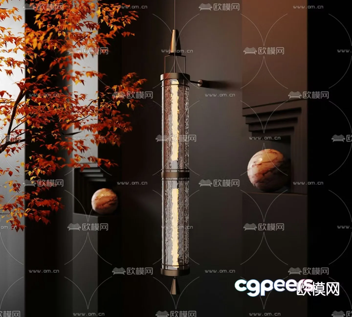 New Chinese wall light 3D model