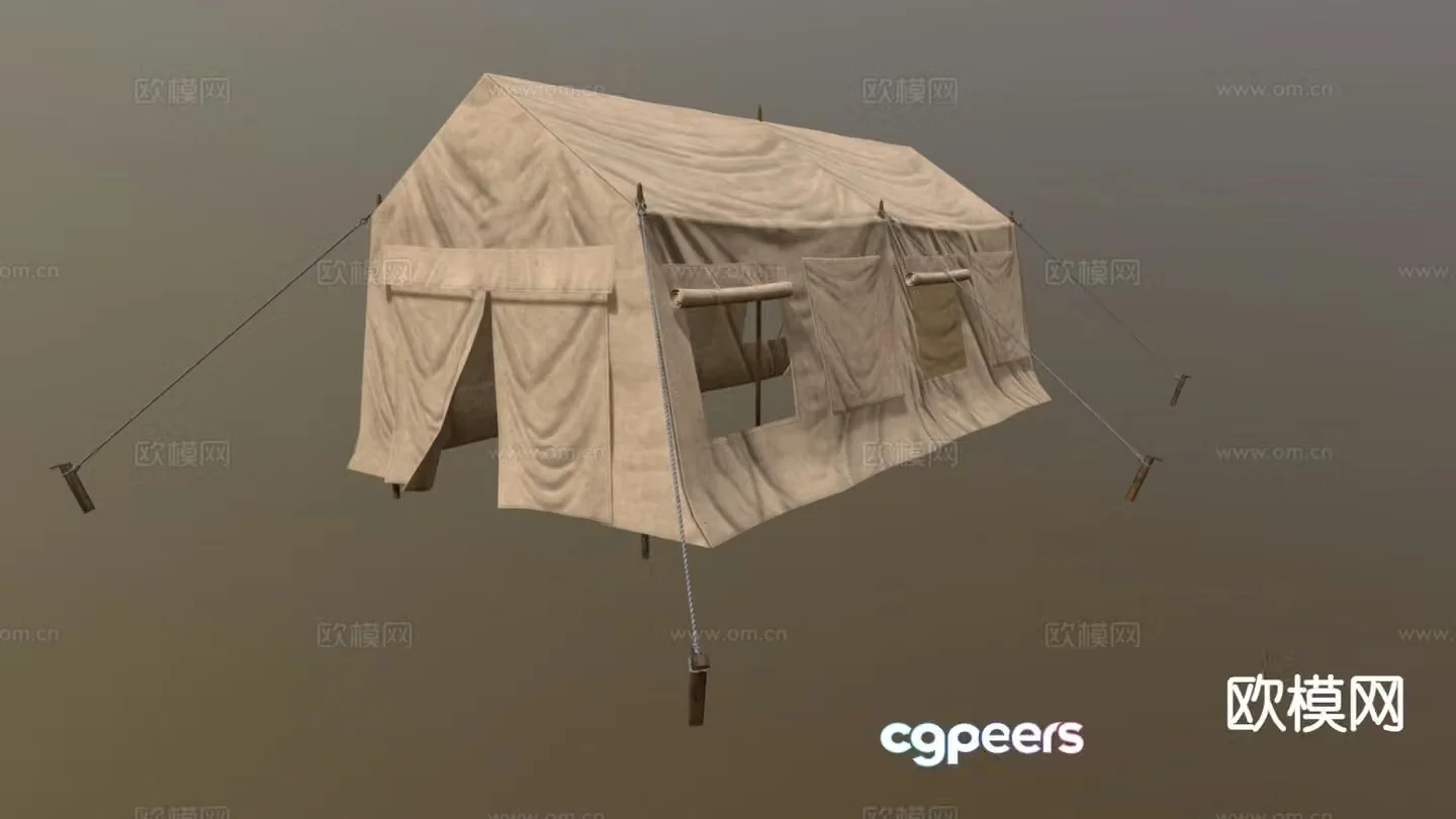 Military tent 3d model