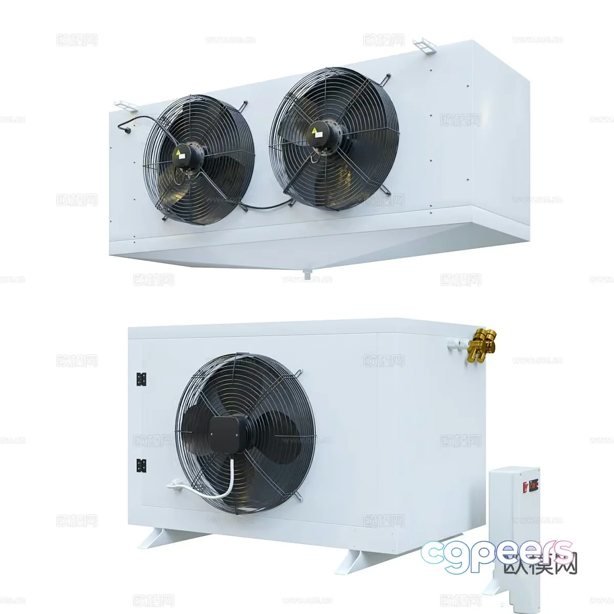 White Air Conditioner 3D Model – 20706 – VRAY Render