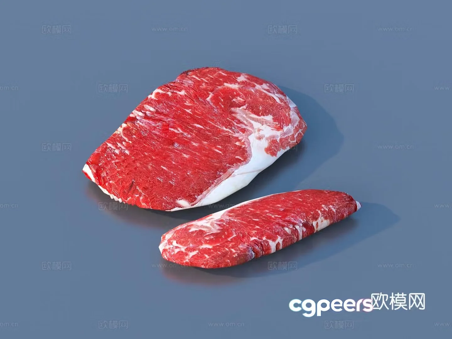 Meat pork beef beef lamb slices raw meat 3D model