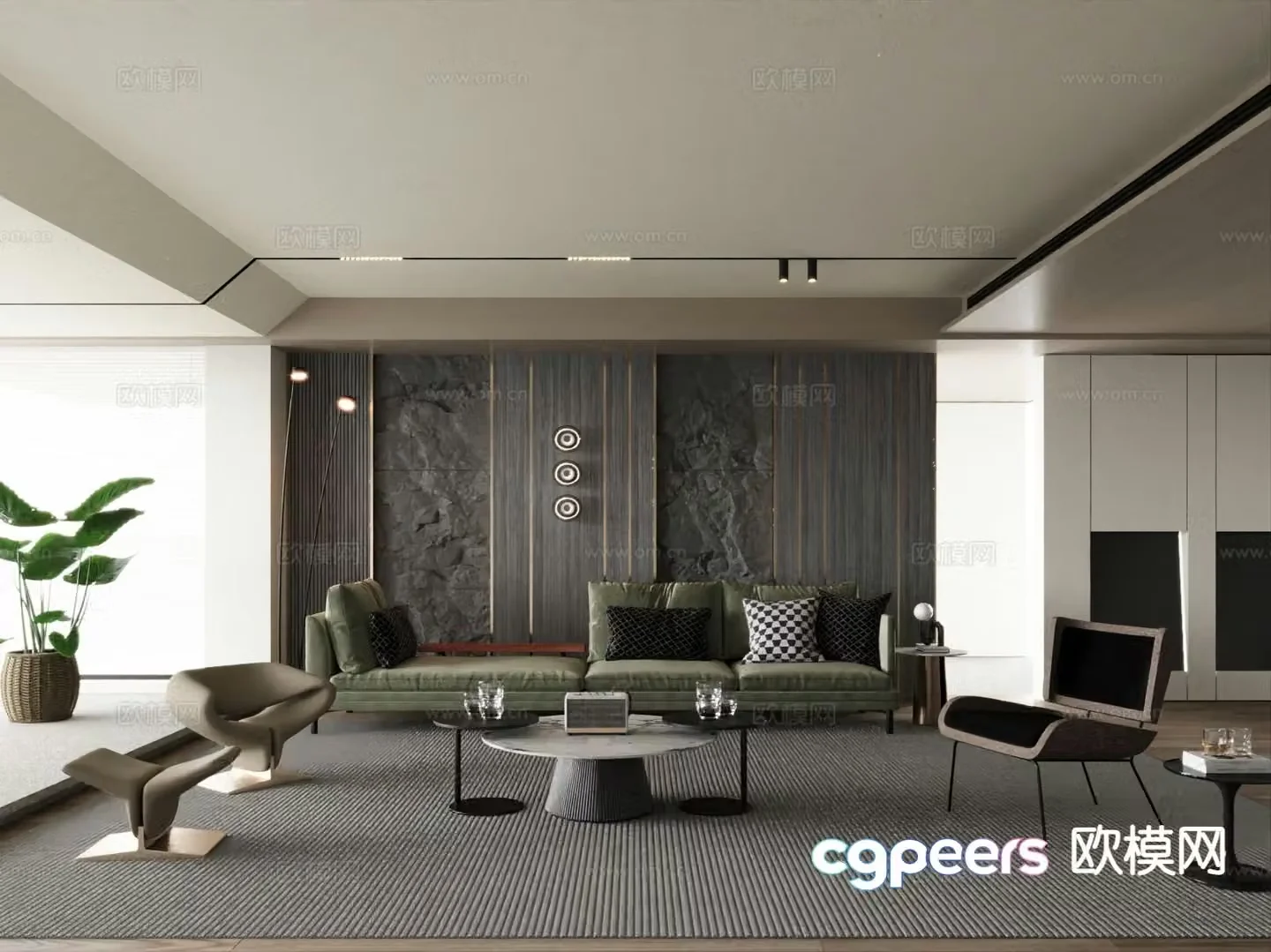 Modern living room 3d model