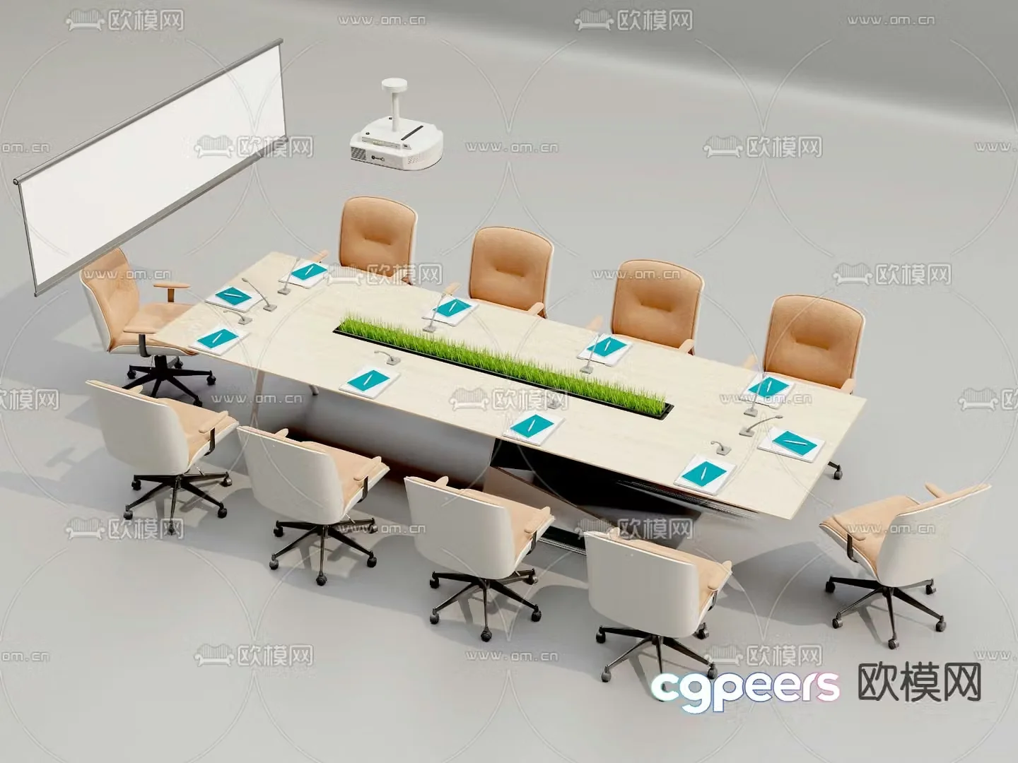 Modern conference table conference table 3d model