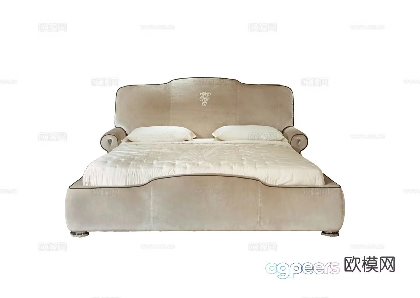 Visionnaire DIPLOMATE Double Bed 3D Model