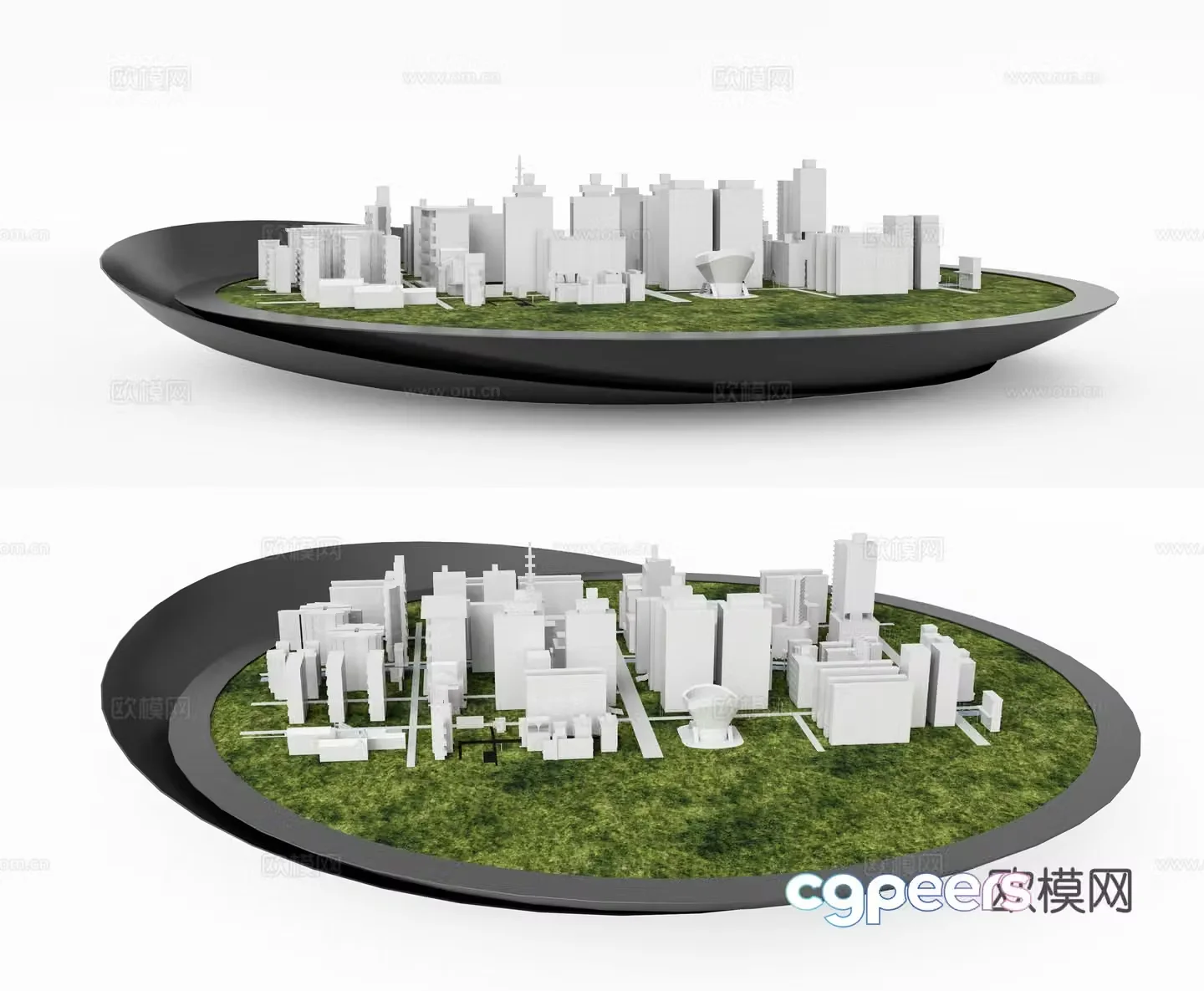 Modern city sand table 3D model
