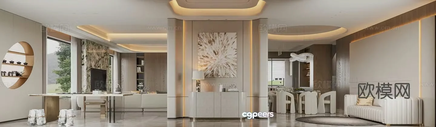 Italian entrance hallway foyer 3D model