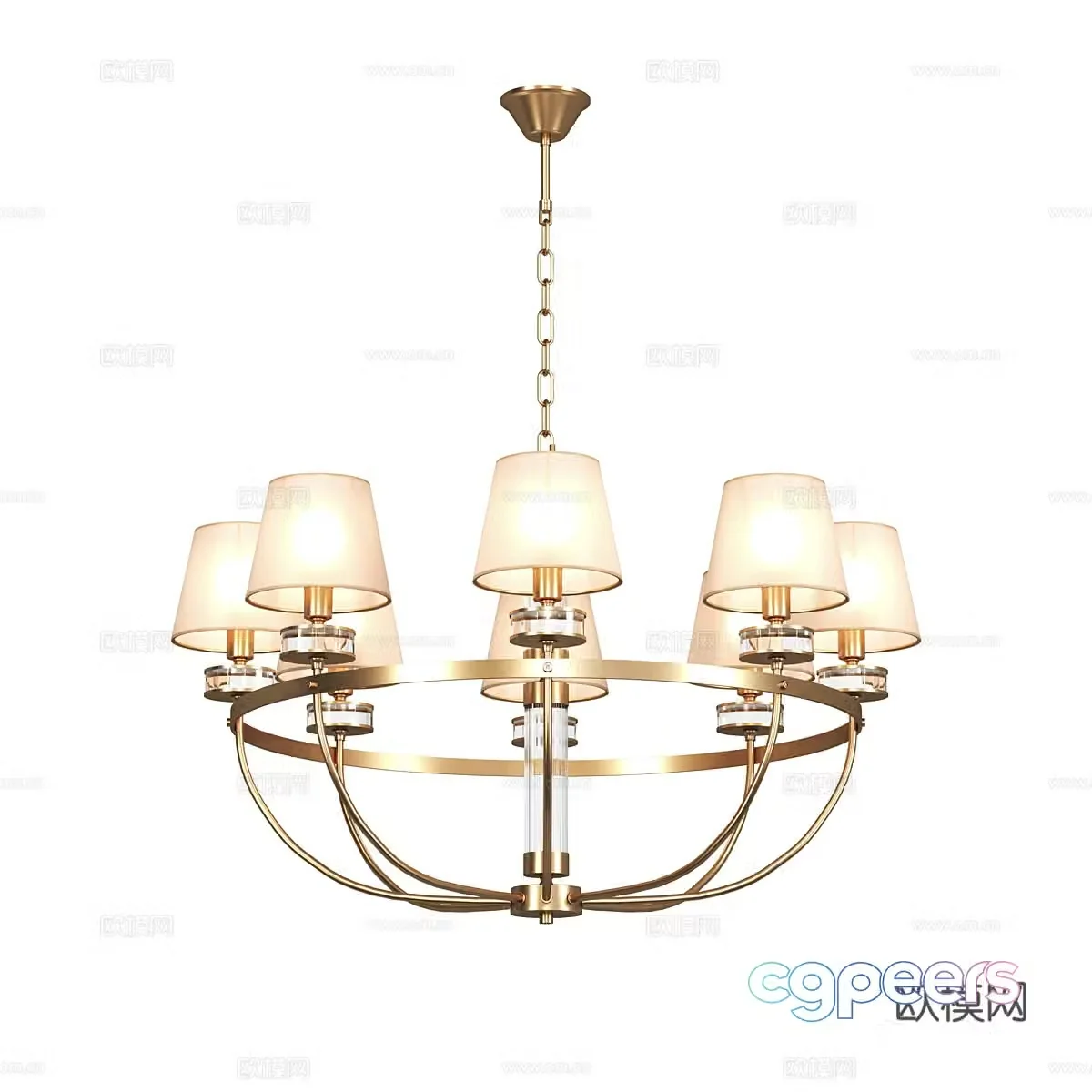 Modern simple light luxury chandeliers chandeliers simple chandeliers restaurant chandeliers glass chandeliers 3D model