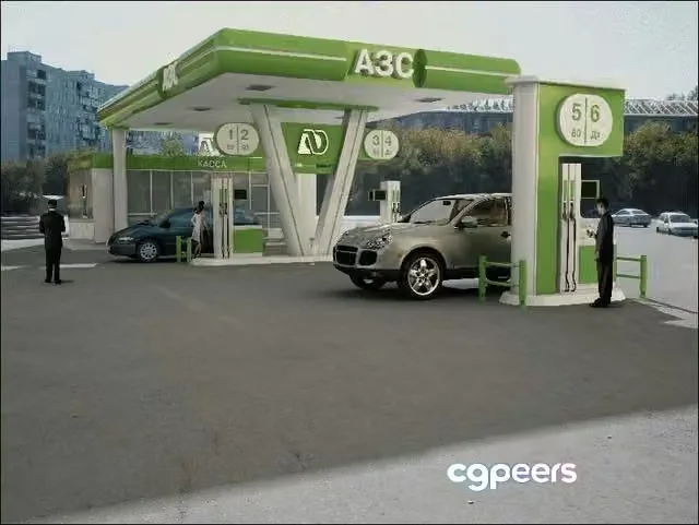 3ds Max Free – PETROL STATION