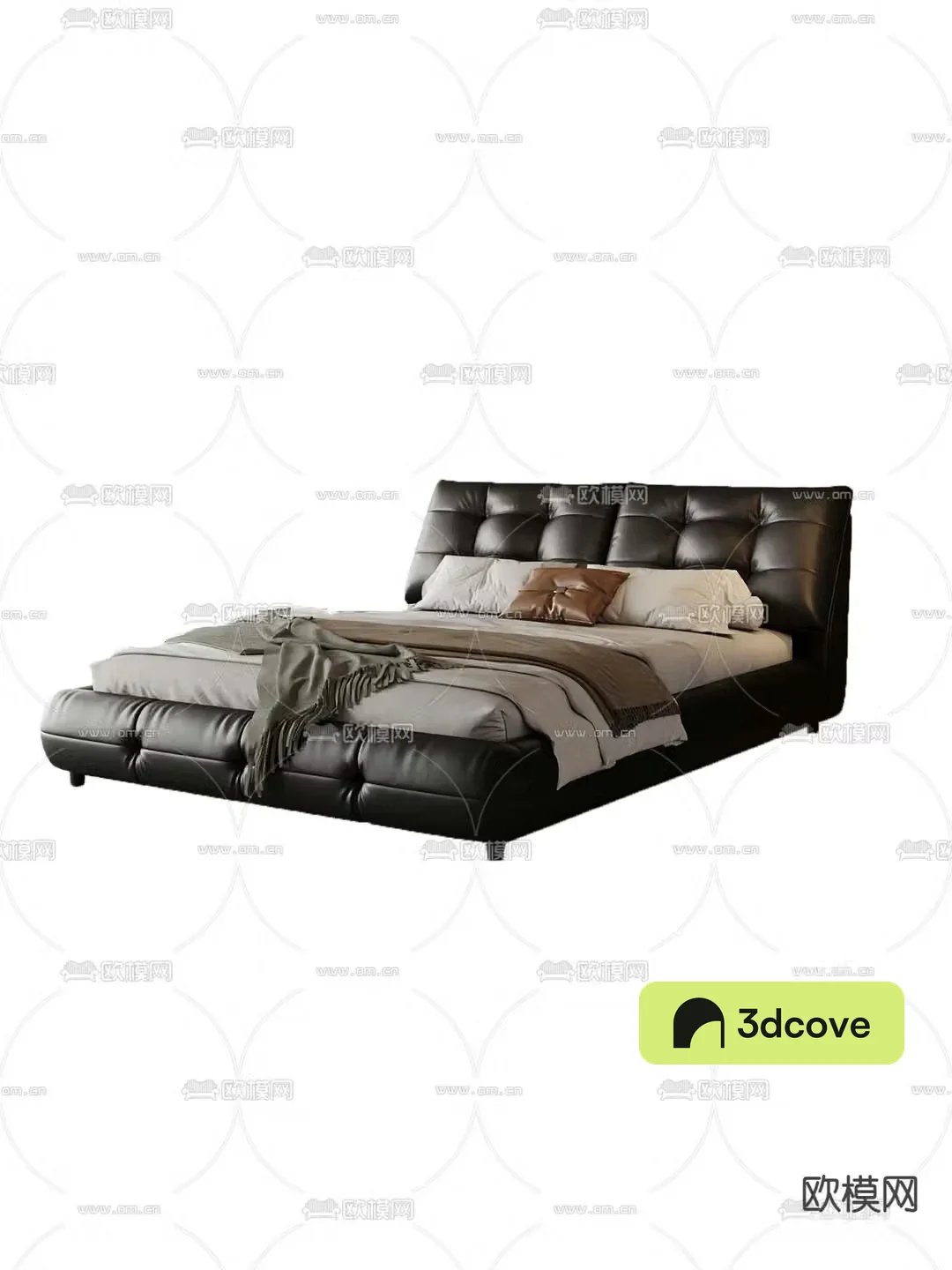 Leather double bed