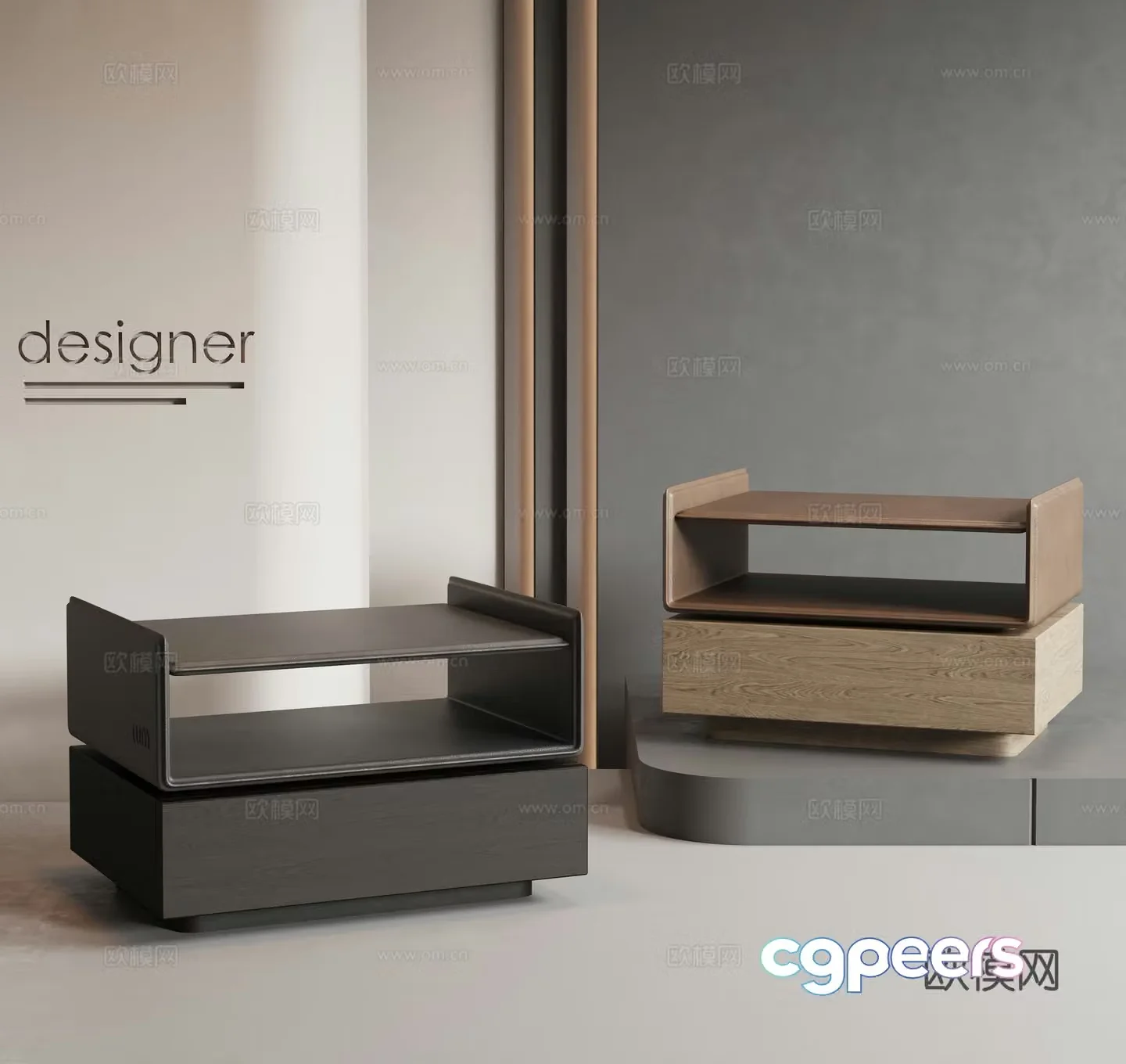 Modern night table 3d model