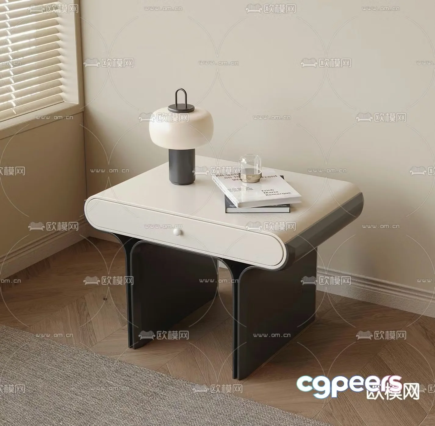 Simple bedside table 3d model