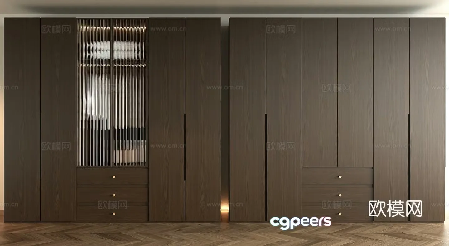 New Chinese style wardrobe 3D model