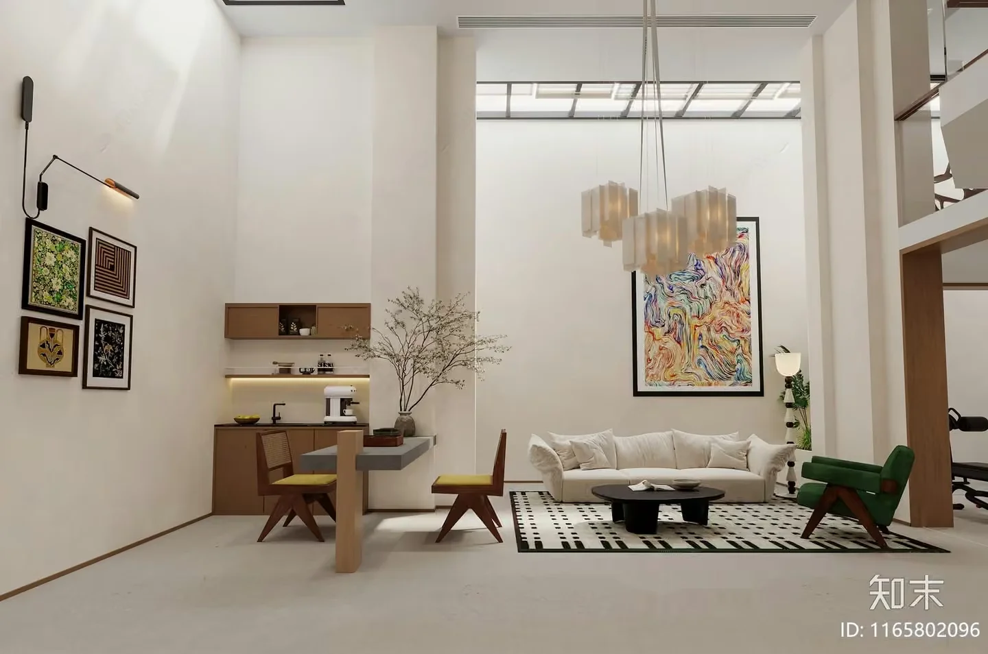 Modern Living Room 3D Model – 13363 – VRAY Render