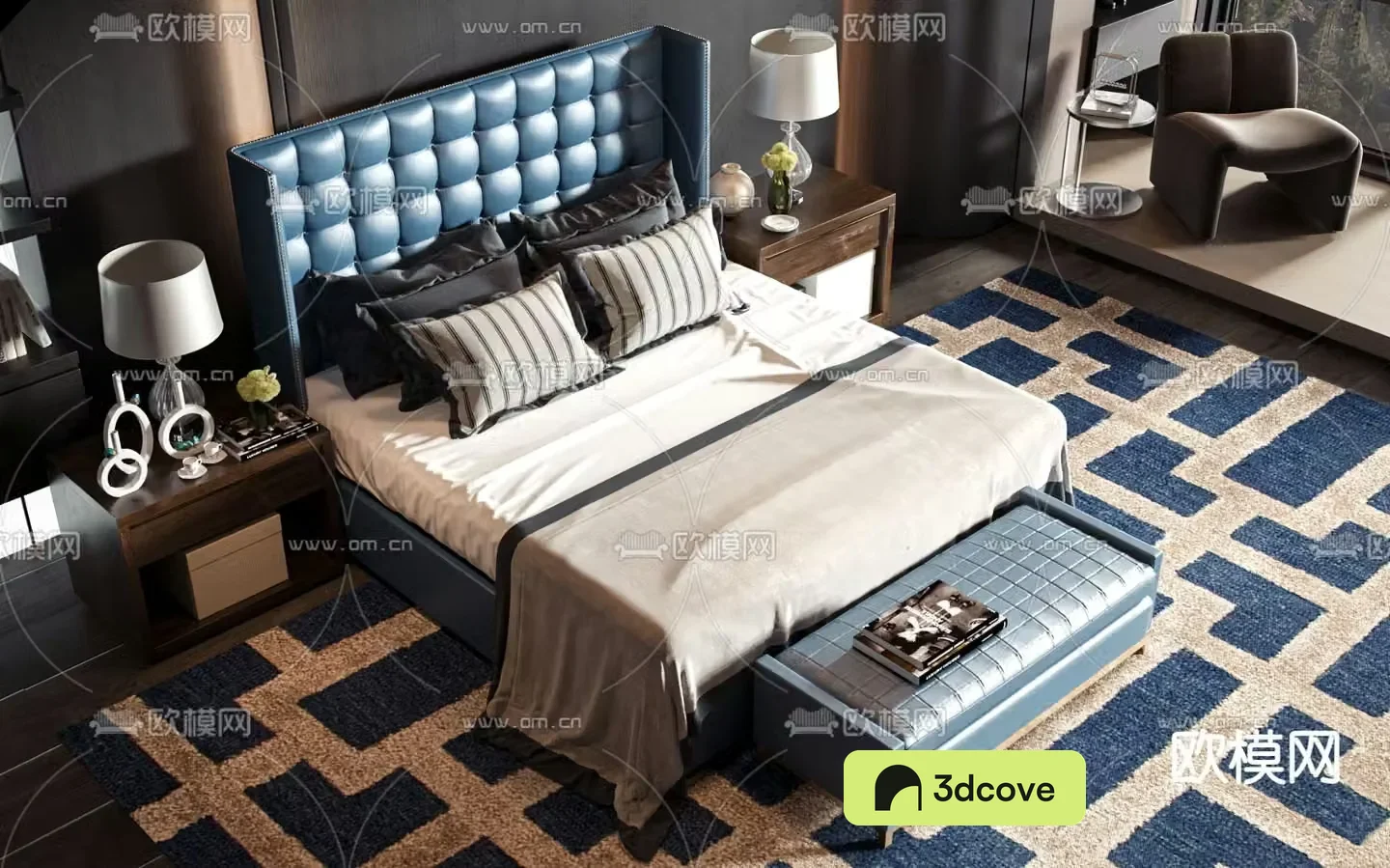 American style double bed commercial bed