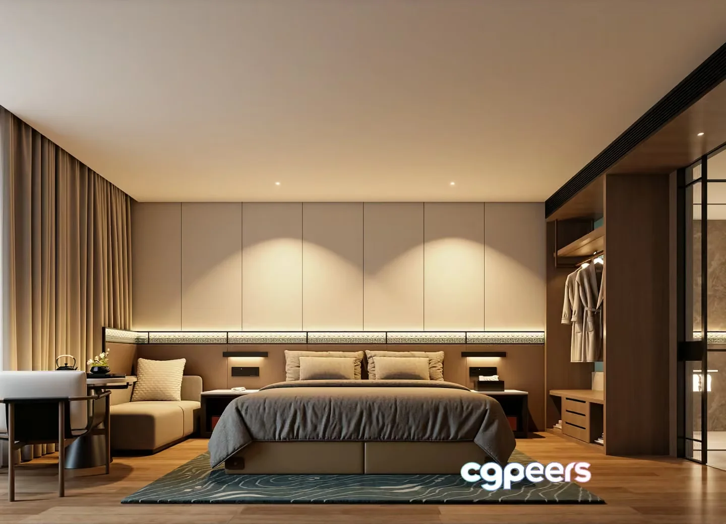 Modern Hotel Room 3D Model – 14770 – VRAY Render