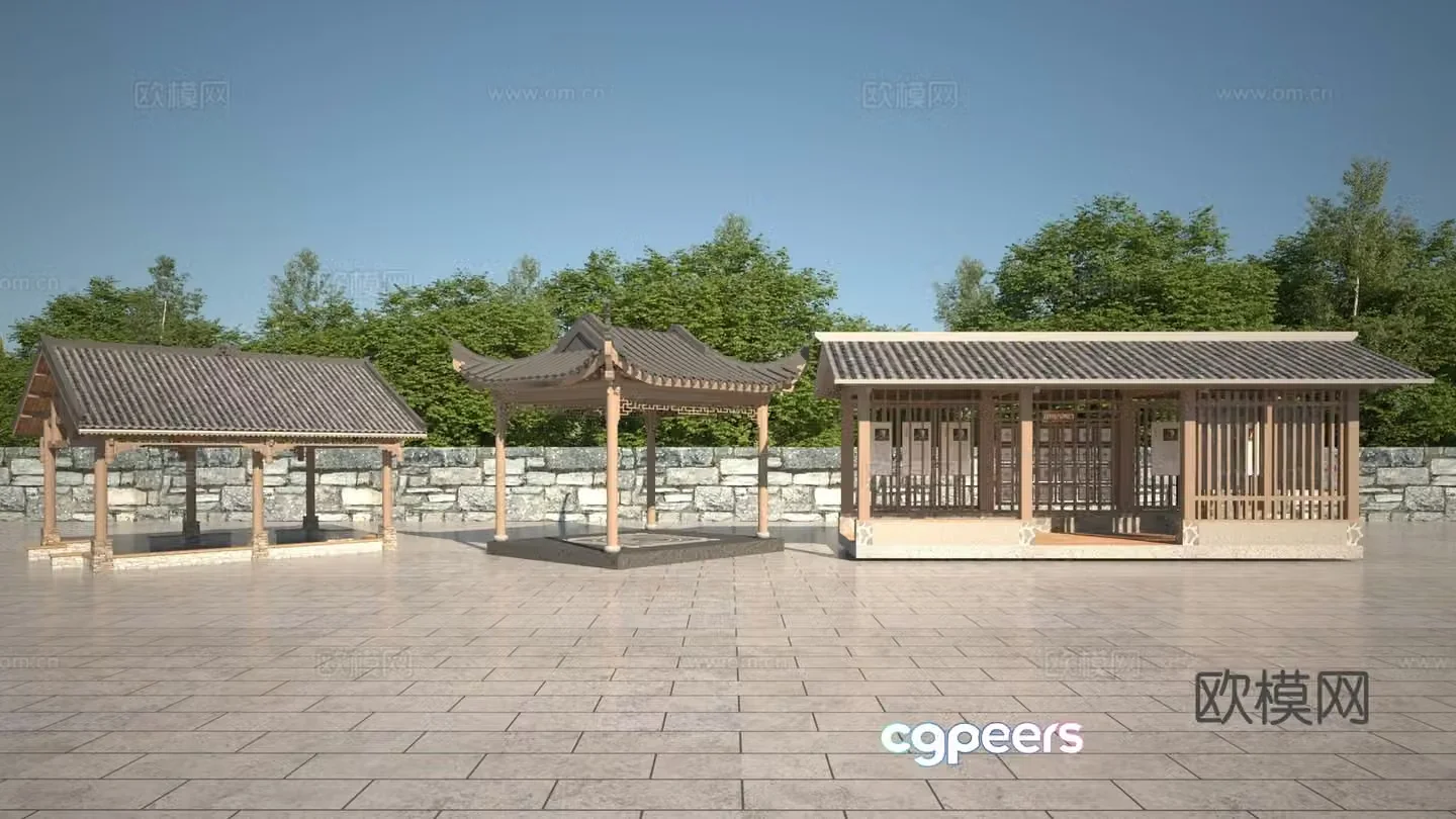 Chinese pavilion 3D model