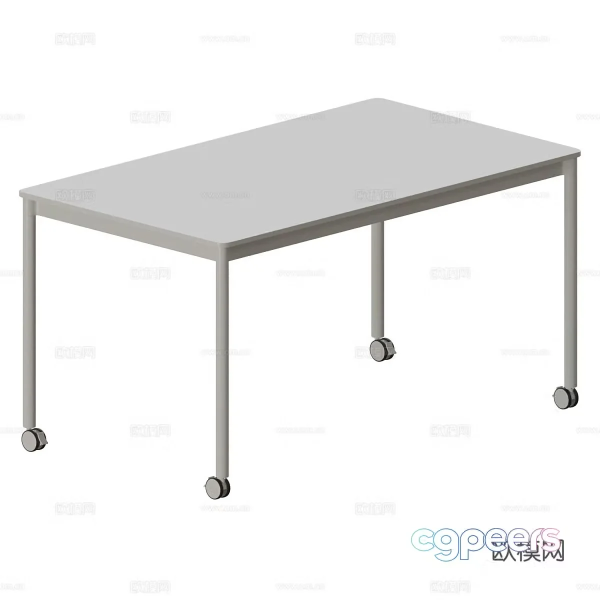 Simple office desk Minimalist office desk Rectangular office desk Dining table Negotiation table Conference table 3D model