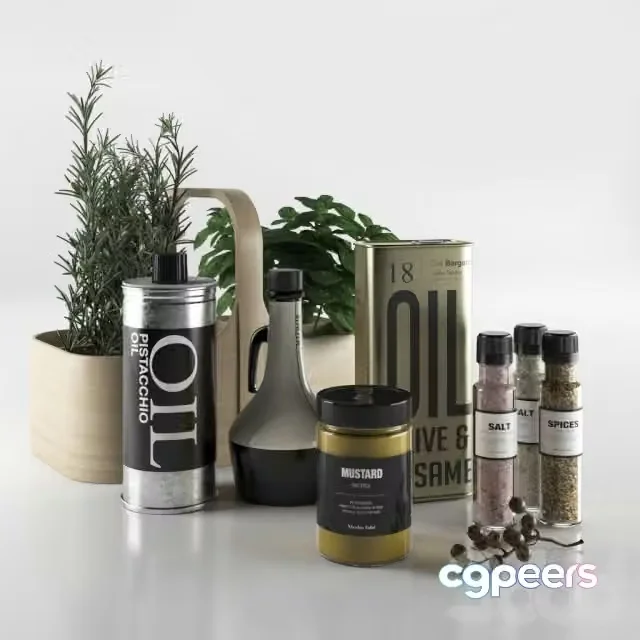 3ds Max Free – KITCHEN DECOR SET