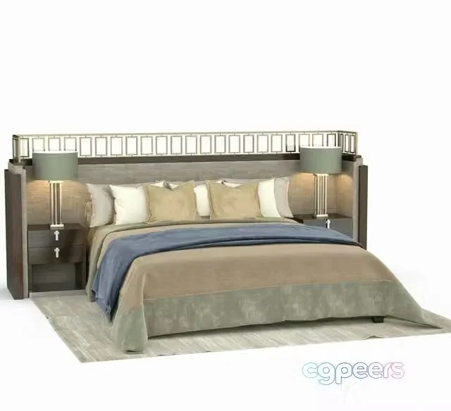 3ds Max Free – A bed in a modern style