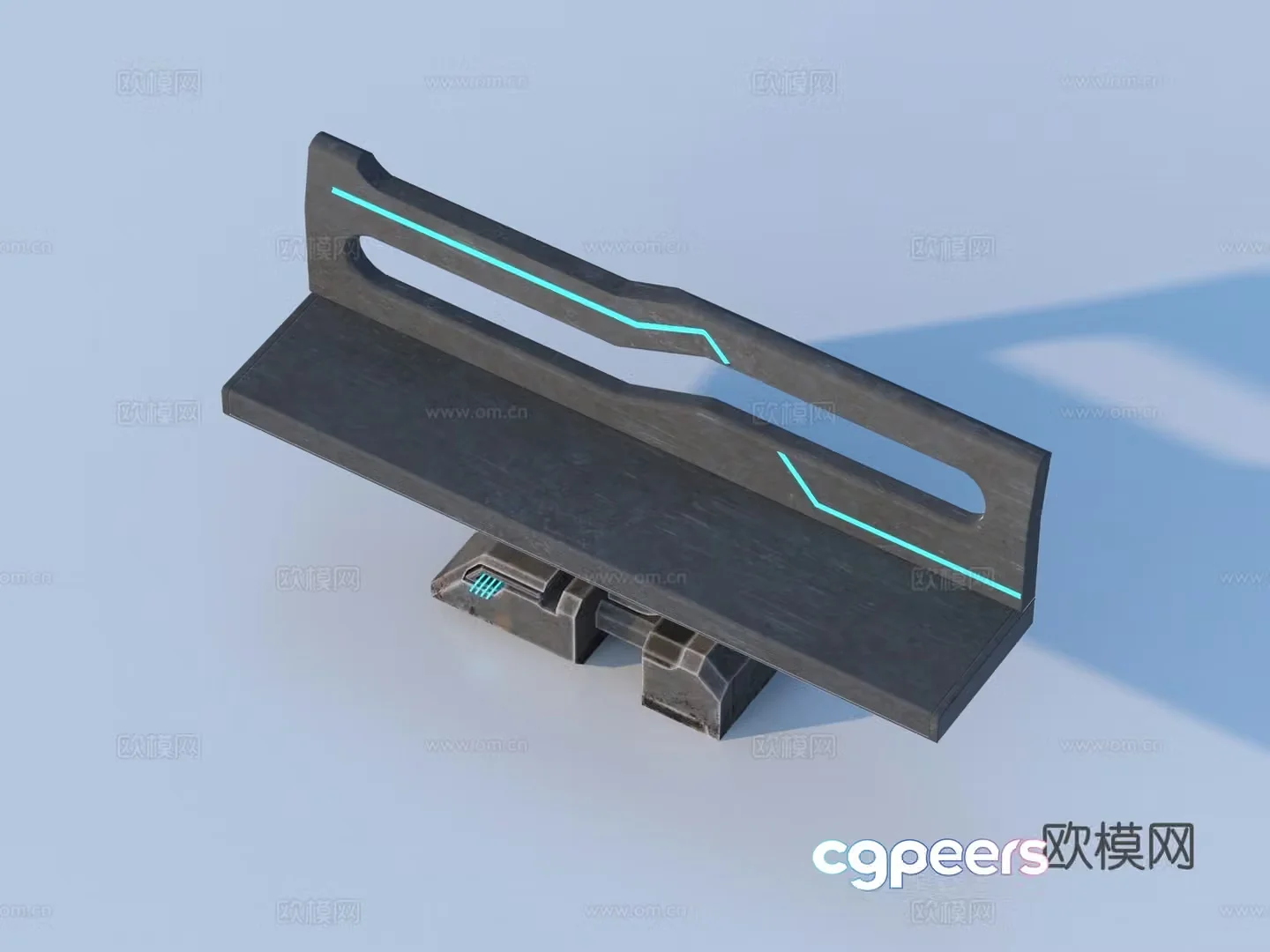 Bench Outdoor Chair Garden Sketch Landscape Seat 3D Model