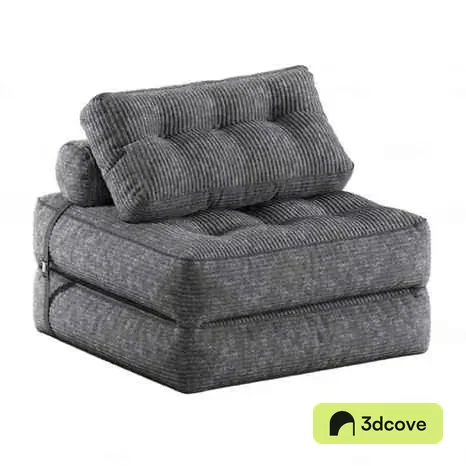 Gray Corduroy Chair