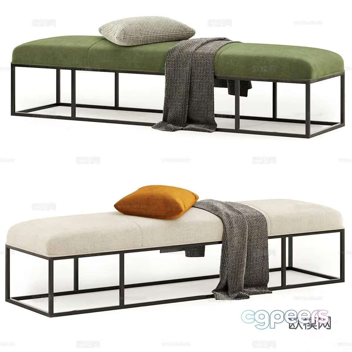 Danner Footrest Shoe Changing Stool Sofa Stool Bed End Stool 3D Model