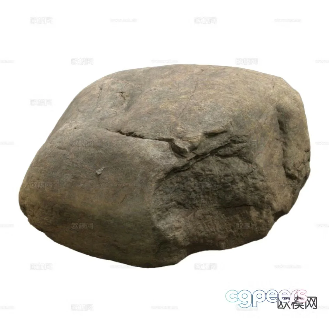 modern rock granite 3d model